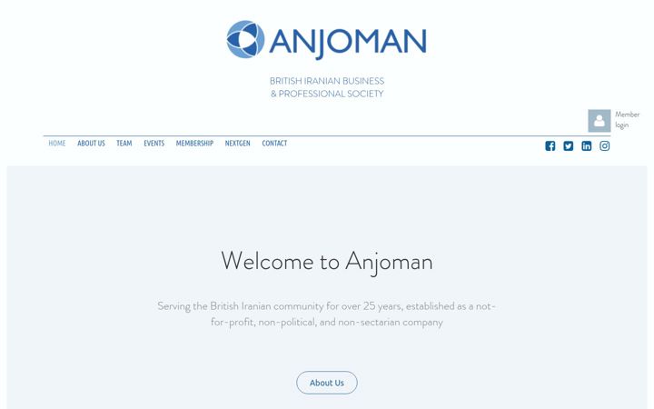 Screenshot of anjoman.co.uk