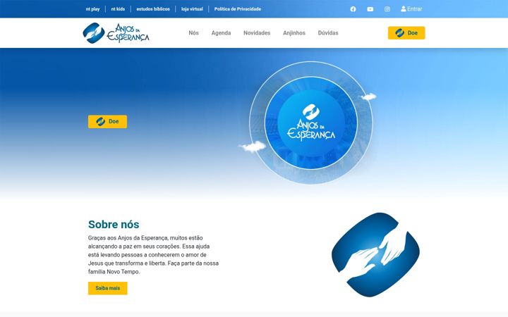 Screenshot von anjosdaesperanca.com