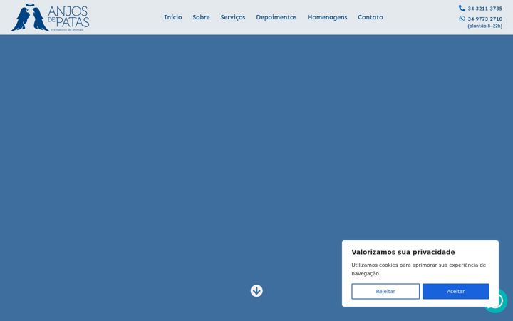 Captura de pantalla de anjosdepatascrematorio.com.br