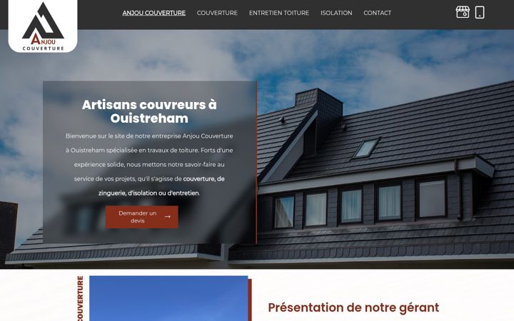 Screenshot of anjoucouverture.fr