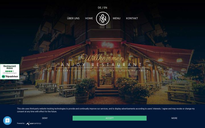 Screenshot of anjoy-restaurant.de