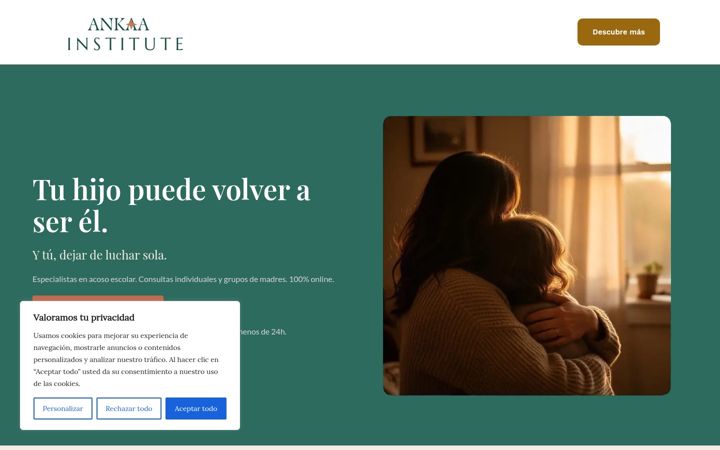 Screenshot of ankaainstitute.com