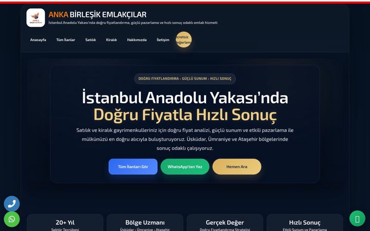 Screenshot του ankabirlesikemlakcilar.com