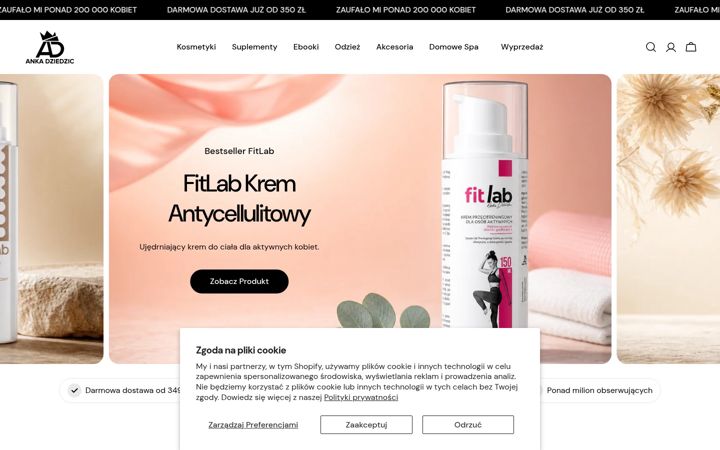 Screenshot of ankadziedzic.pl