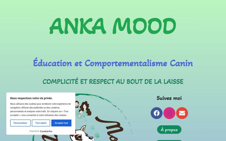 Screenshot of ankamood.fr