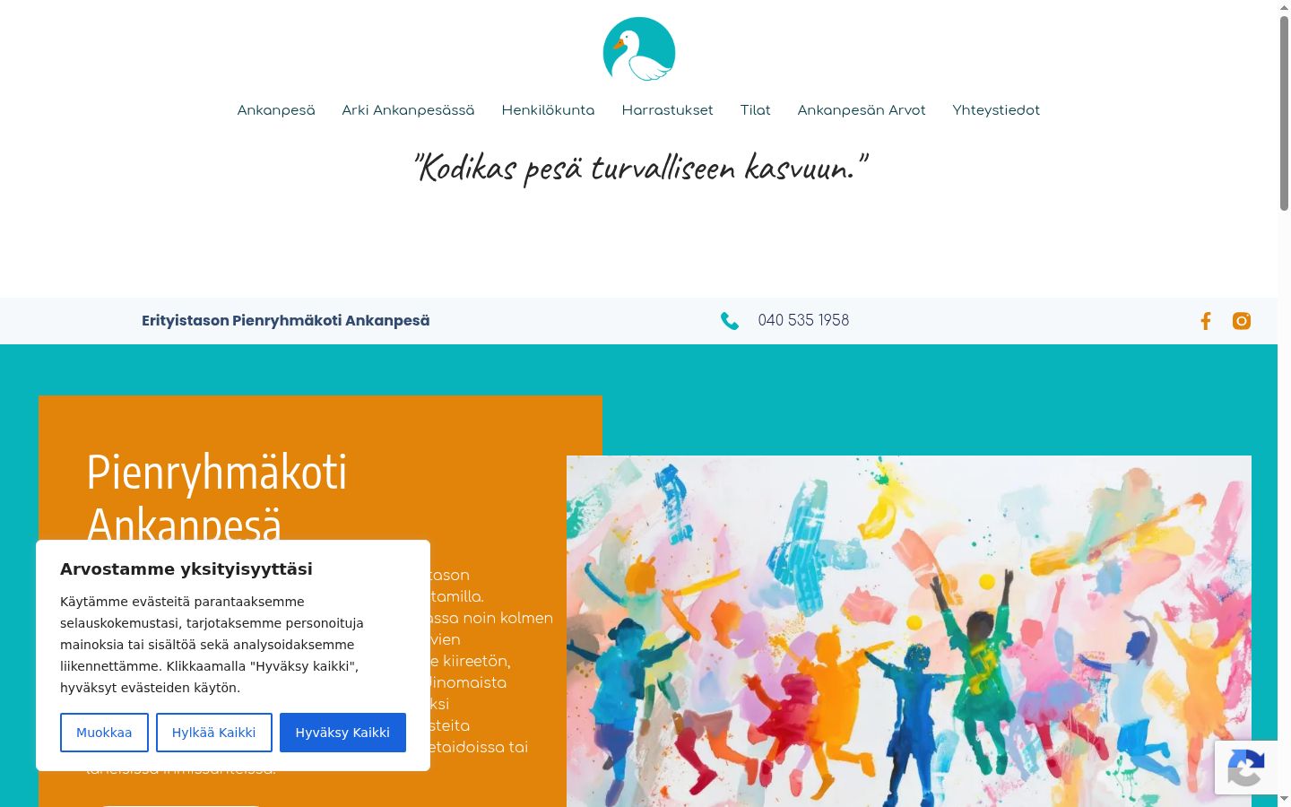 Screenshot tal-banner tal-kunsens muri qabel kwalunkwe interazzjoni
