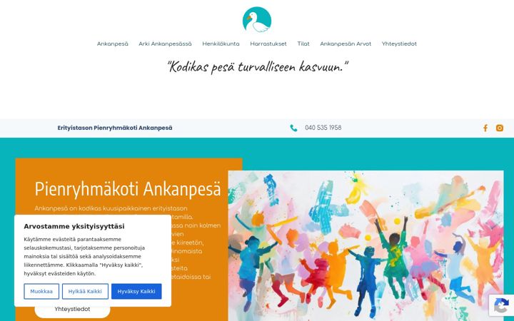 Screenshot ta' ankanpesa.fi
