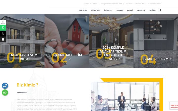 Screenshot of ankaraanahtarteslim.com