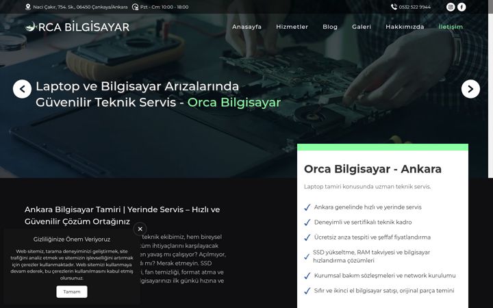 Screenshot of ankarabilgisayartamiri.com