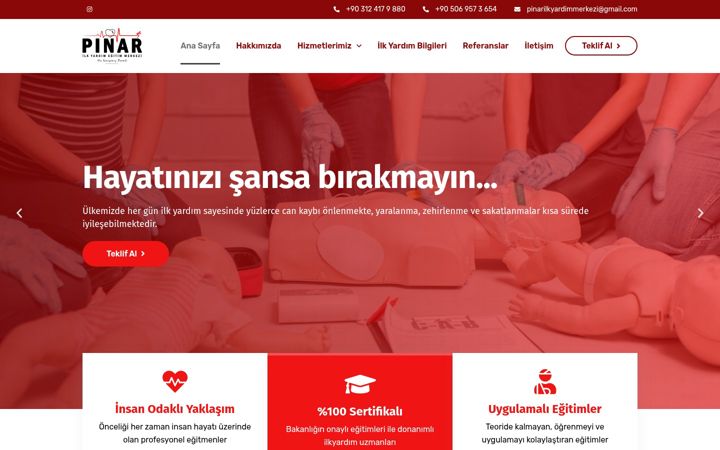 Screenshot of ankarapinarilkyardim.com
