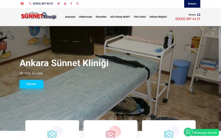 Screenshot of ankarasunnetci.com