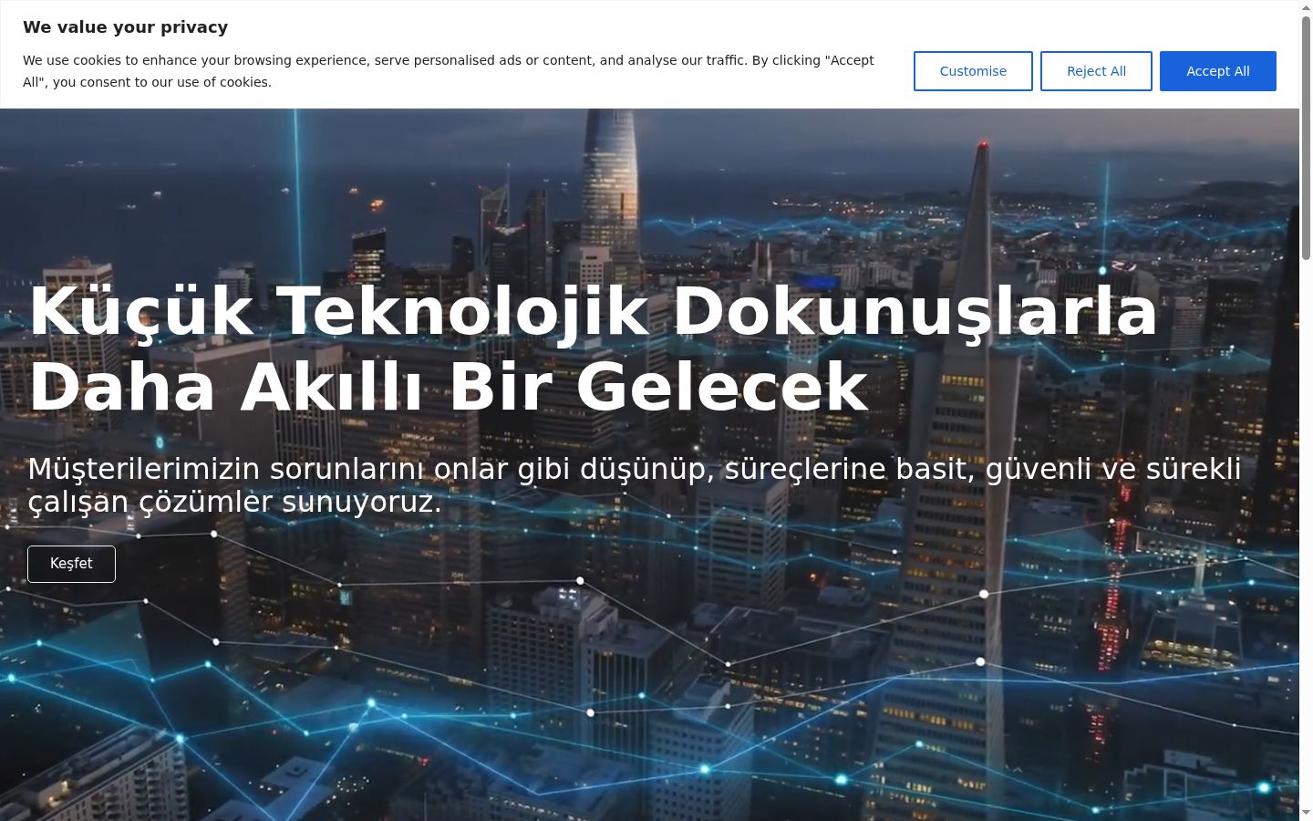 Snímka obrazovky banera súhlasu zobrazeného pred akoukoľvek interakciou