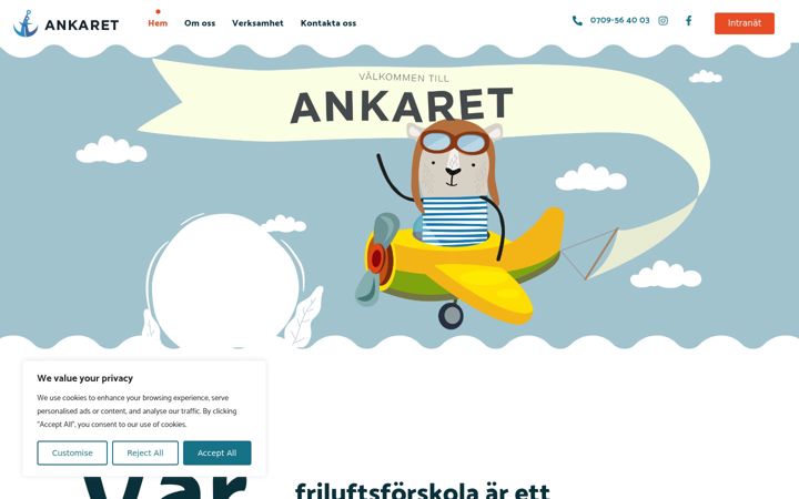 Zrzut ekranu ankaretsforskola.se