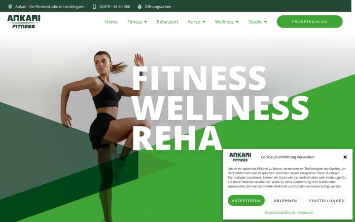 Screenshot of ankarifitness.de