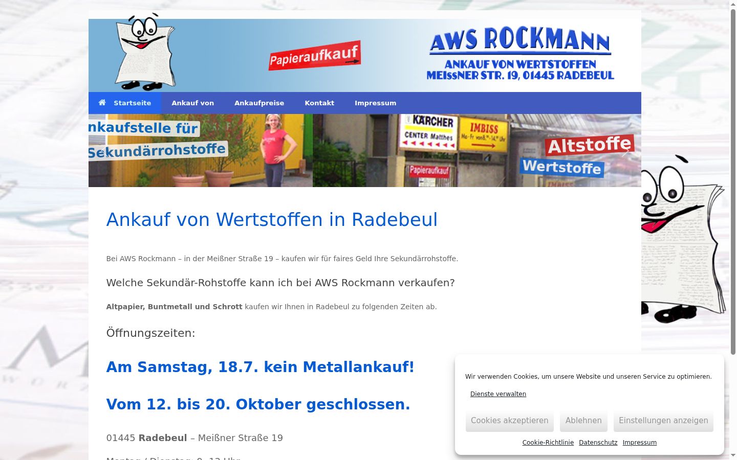 Screenshot tal-banner tal-kunsens muri qabel kwalunkwe interazzjoni