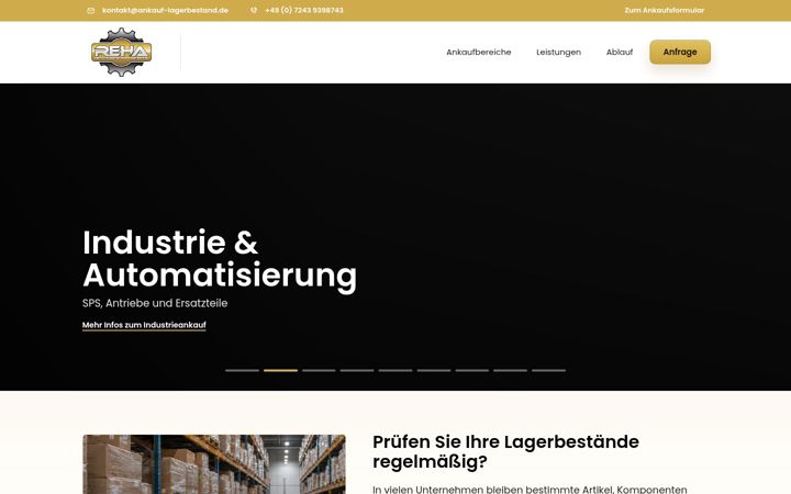 Screenshot of ankauf-lagerbestand.de