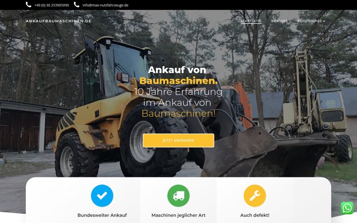 Screenshot of ankaufbaumaschinen.de