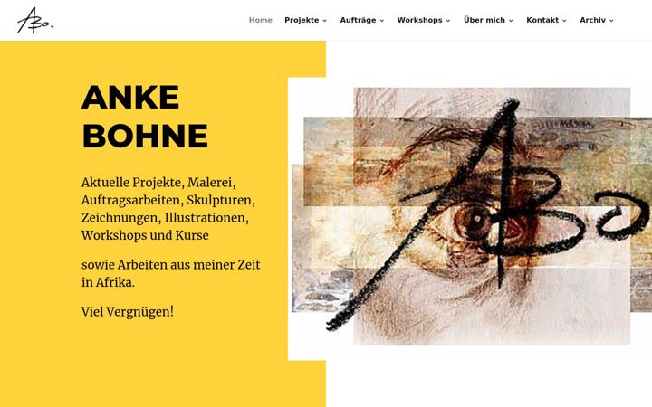 Screenshot of anke-bohne.de