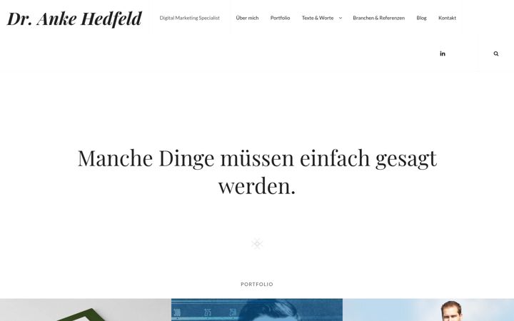 Screenshot of anke-hedfeld.de