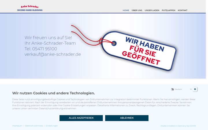 Screenshot of anke-schrader.de