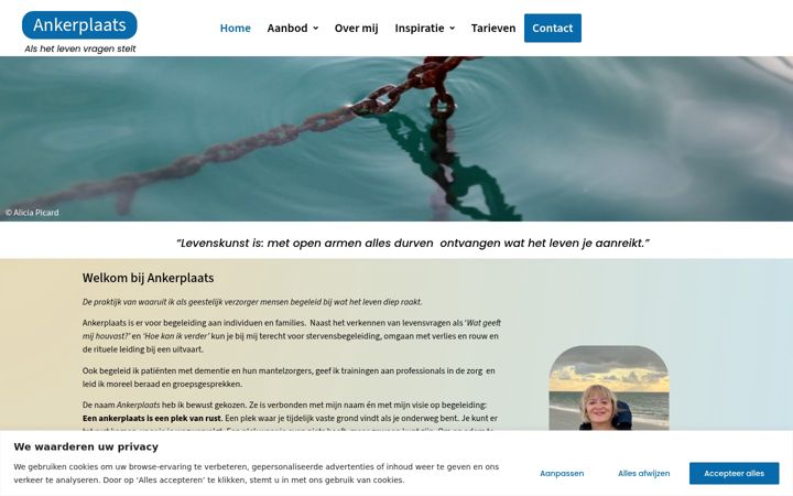 Screenshot of ankedelange.nl