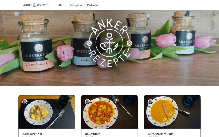 Skärmbild av anker-rezepte.de