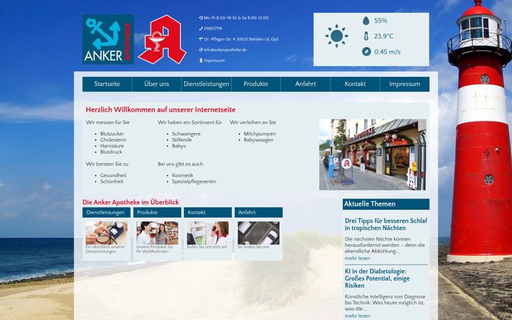 Skärmbild av ankerapotheke.de