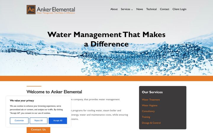 Screenshot του ankerelemental.co.uk