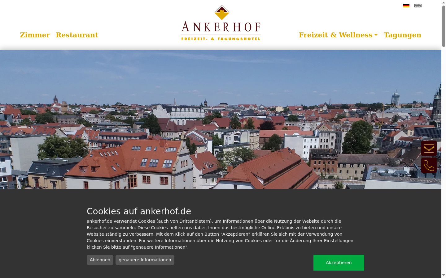 Skærmbillede af samtykkebanneret, som det blev vist før nogen interaktion
