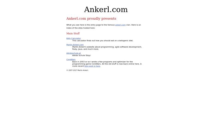 Screenshot of ankerl.com