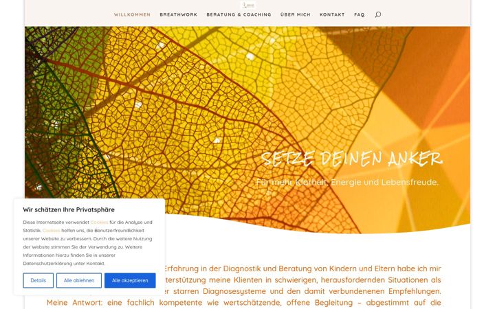 Screenshot of ankerraum-coaching.de