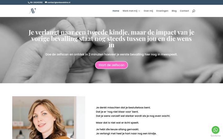 Screenshot of ankevelstra.nl