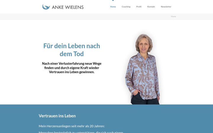 Screenshot of ankewielens.com