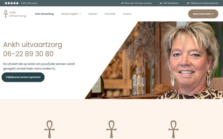 Screenshot di ankhuitvaartzorg.nl