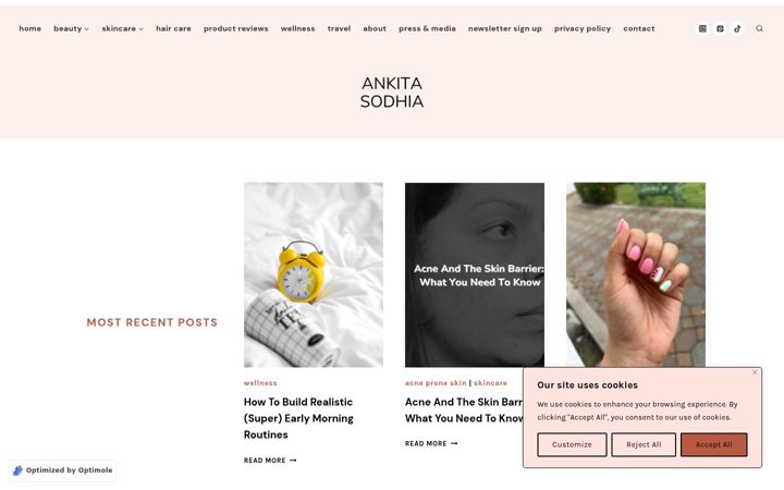 Screenshot of ankitasodhia.com