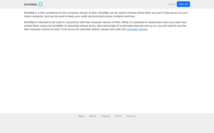 Screenshot of ankiuser.net