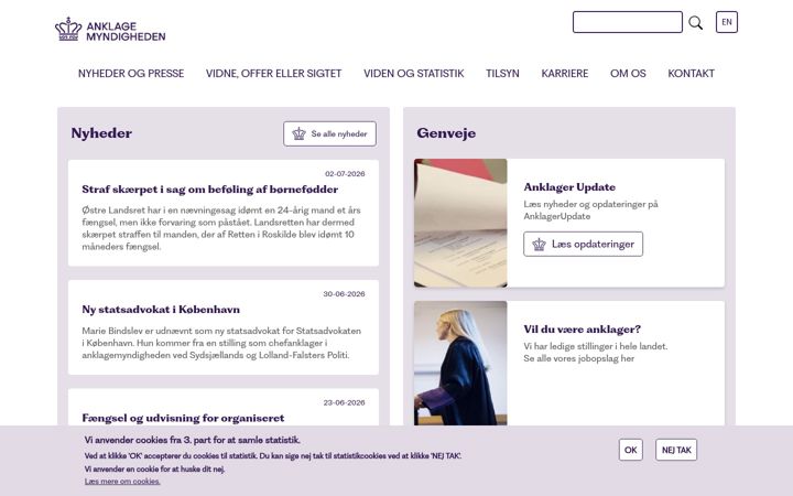 Screenshot of anklagemyndigheden.dk
