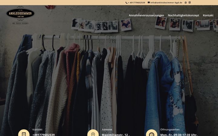 Screenshot of ankleidezimmer-bgd.de