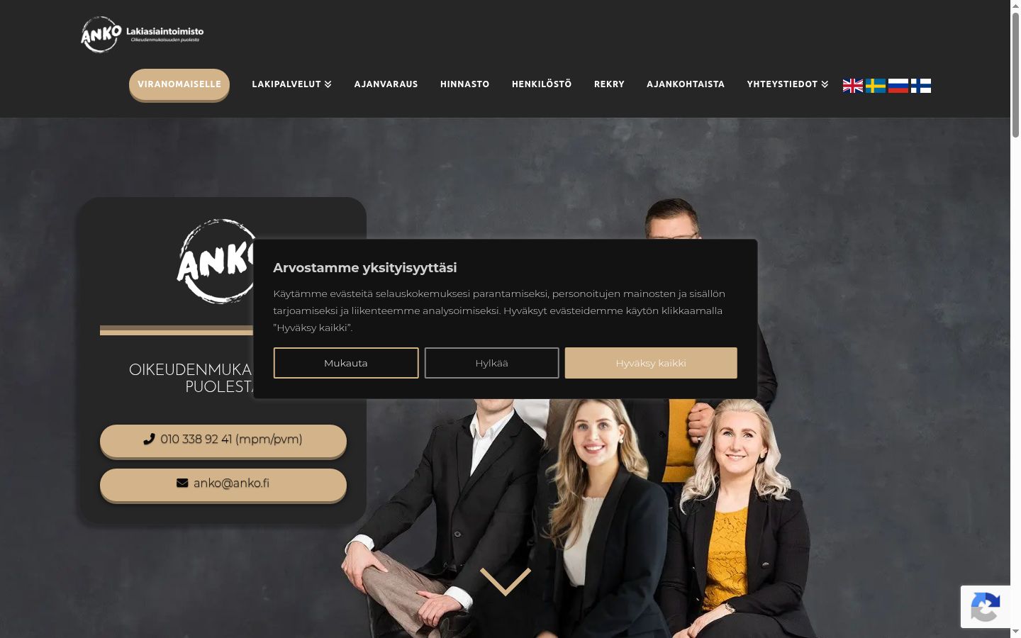 Sutikimo reklamjuostės, rodytos prieš bet kokią sąveiką, ekrano kopija