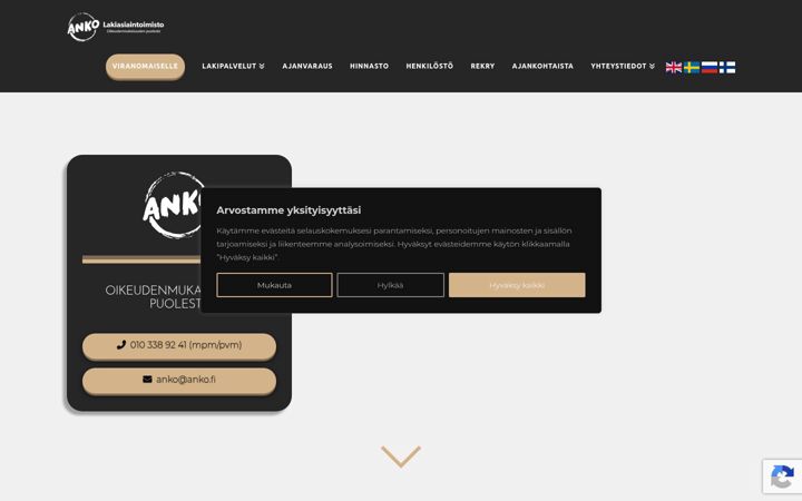 Screenshot ta' anko.fi