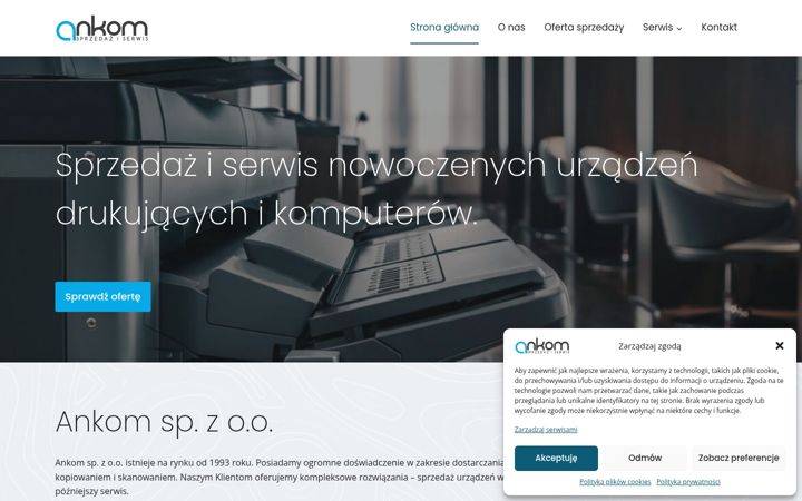 Screenshot of ankom.pl
