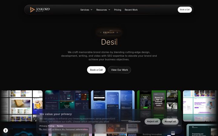 Screenshot of ankordmedia.com