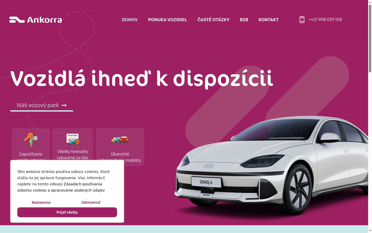 Snímek obrazovky baneru souhlasu zobrazeného před jakoukoli interakcí