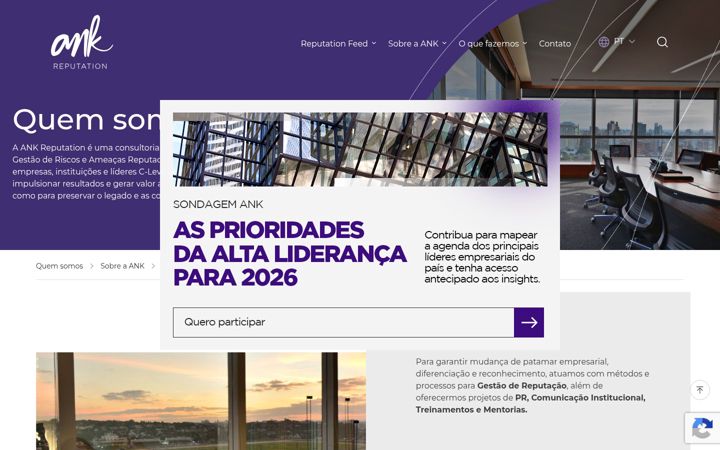 Screenshot of ankreputation.com.br