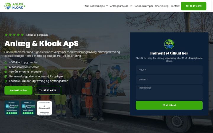 Snímek obrazovky anlaeg-kloak.dk
