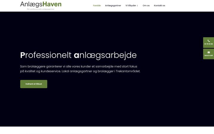 Screenshot of anlaegshaven.dk