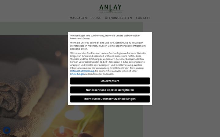Ekrano kopija anlay-thaimassage.de