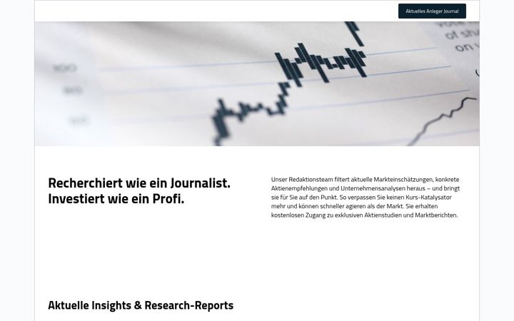 Kuvakaappaus sivustosta anleger-journal.de