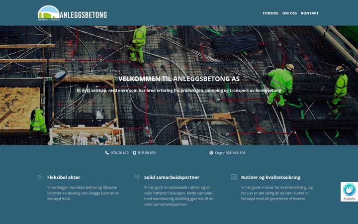 Screenshot of anleggsbetong.no