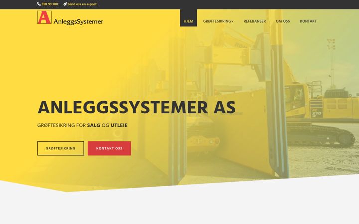 Screenshot of anleggssystemer.no